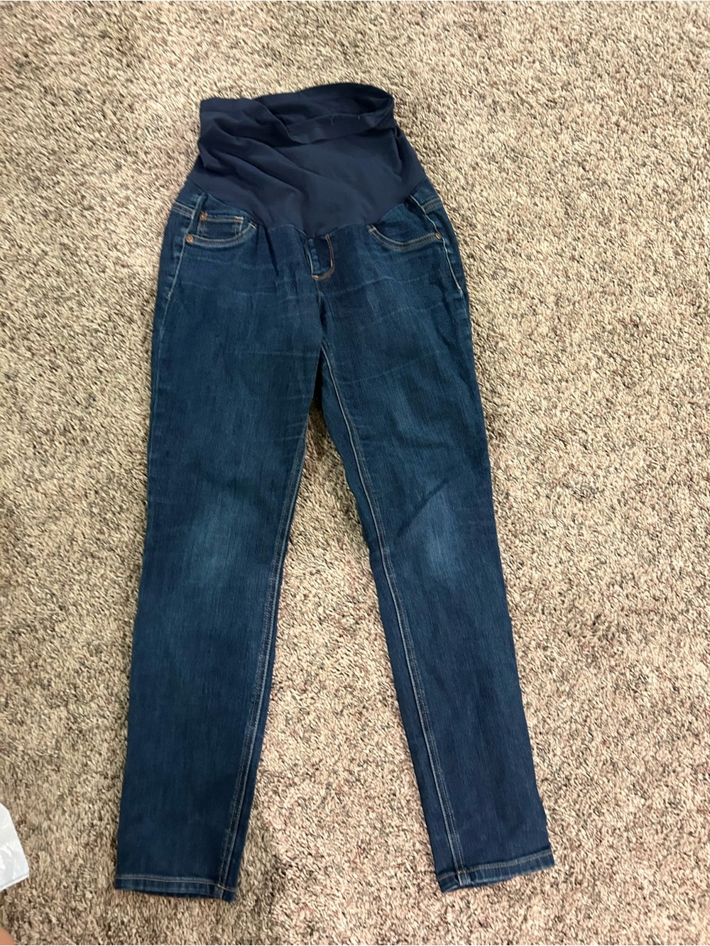 Indigo Blue Dark Blue Maternity Skinny Jeans